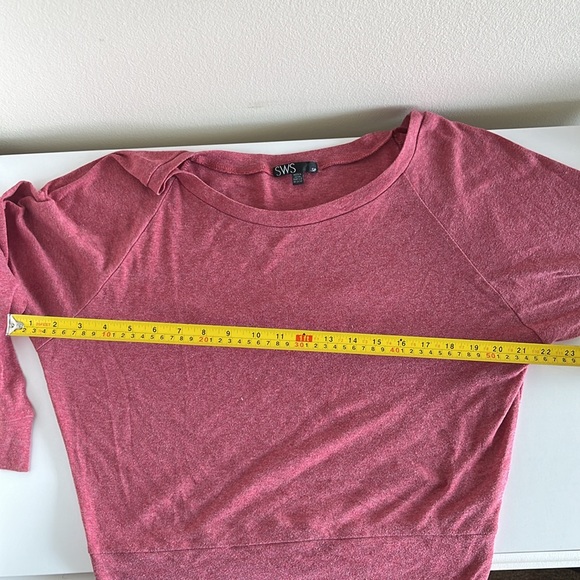 SWS Slightly Cropped Wide Neck Long-Sleeve Tee - Picture 4 of 7